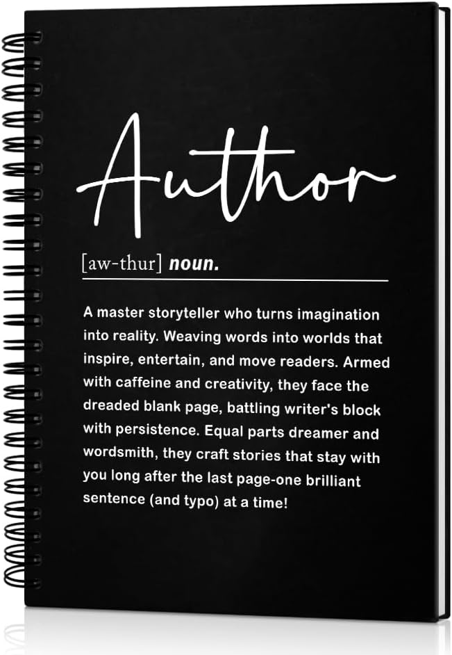 **Ink**. Author Definition 160 Blank Pages Hardcover Spiral Notebook, Thanking You Gifts for Writers New Author, Appreciate Gifts for Author, Birthday Inspirational Gifts for Novelist Screenwriter