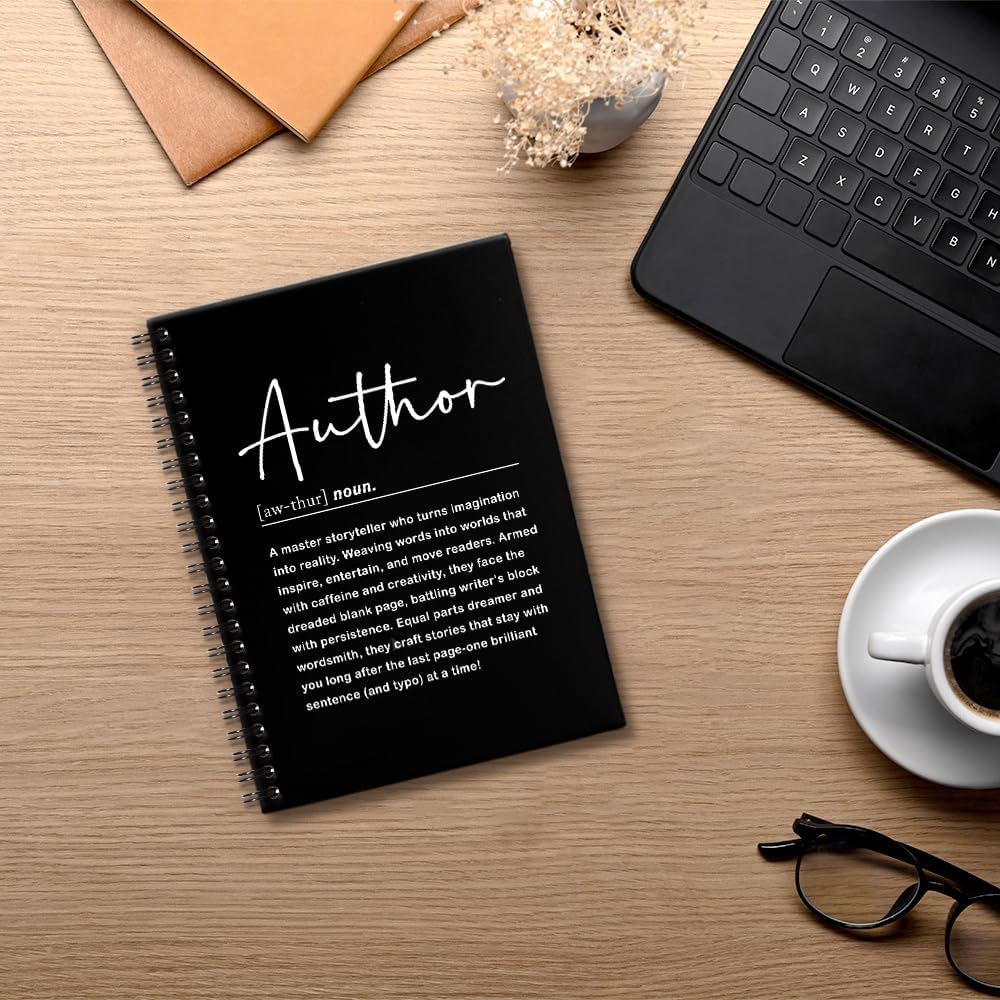 **Ink**. Author Definition 160 Blank Pages Hardcover Spiral Notebook, Thanking You Gifts for Writers New Author, Appreciate Gifts for Author, Birthday Inspirational Gifts for Novelist Screenwriter