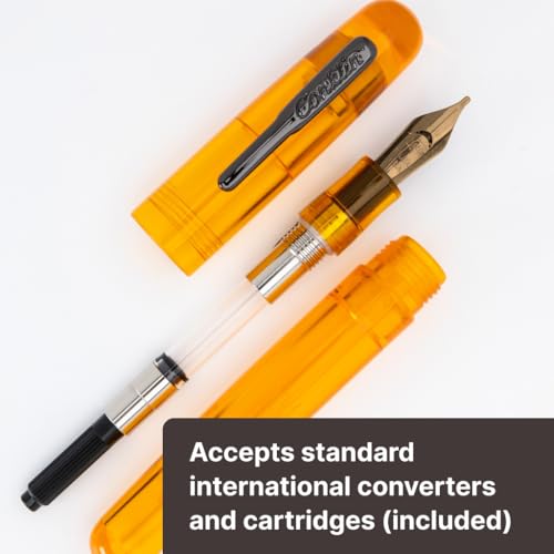 **Ink**.                                     Conklin All American Demo Blue Special Eyedropper Edition Fountain Pen - 14K Flex Solid Gold Nib - Dynamic Flexibility & Crystal Blue Elegance - Ideal Gift for Writers & Collectors