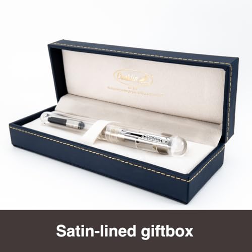 **Ink**.                                     Conklin All American Demo Blue Special Eyedropper Edition Fountain Pen - 14K Flex Solid Gold Nib - Dynamic Flexibility & Crystal Blue Elegance - Ideal Gift for Writers & Collectors