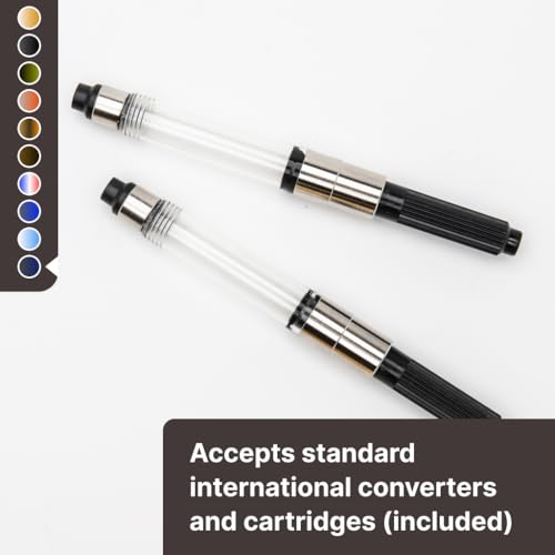 **Ink**.                                     Conklin All American Demo Blue Special Eyedropper Edition Fountain Pen - 14K Flex Solid Gold Nib - Dynamic Flexibility & Crystal Blue Elegance - Ideal Gift for Writers & Collectors