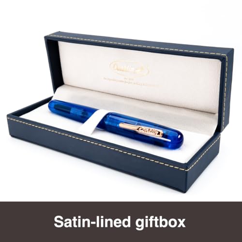 **Ink**.                                     Conklin All American Demo Blue Special Eyedropper Edition Fountain Pen - 14K Flex Solid Gold Nib - Dynamic Flexibility & Crystal Blue Elegance - Ideal Gift for Writers & Collectors