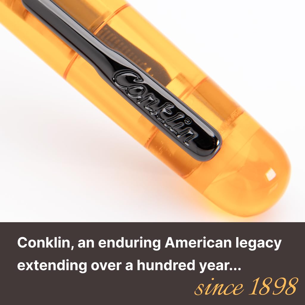 **Ink**.                                     Conklin All American Demo Blue Special Eyedropper Edition Fountain Pen - 14K Flex Solid Gold Nib - Dynamic Flexibility & Crystal Blue Elegance - Ideal Gift for Writers & Collectors