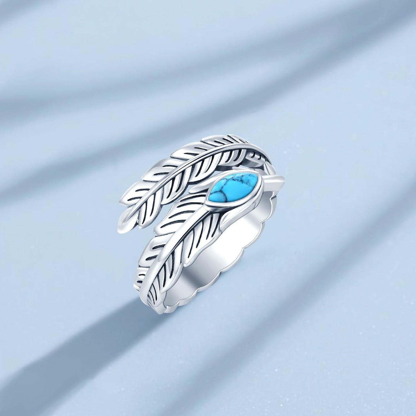 **Adorn**.                               Sterling Silver Turquoise Rings for Women Vintage Adjustable Sunflower/Dragonfly/Butterfly Spoon Rings Boho Antique Statement Ring Jewelry Gifts