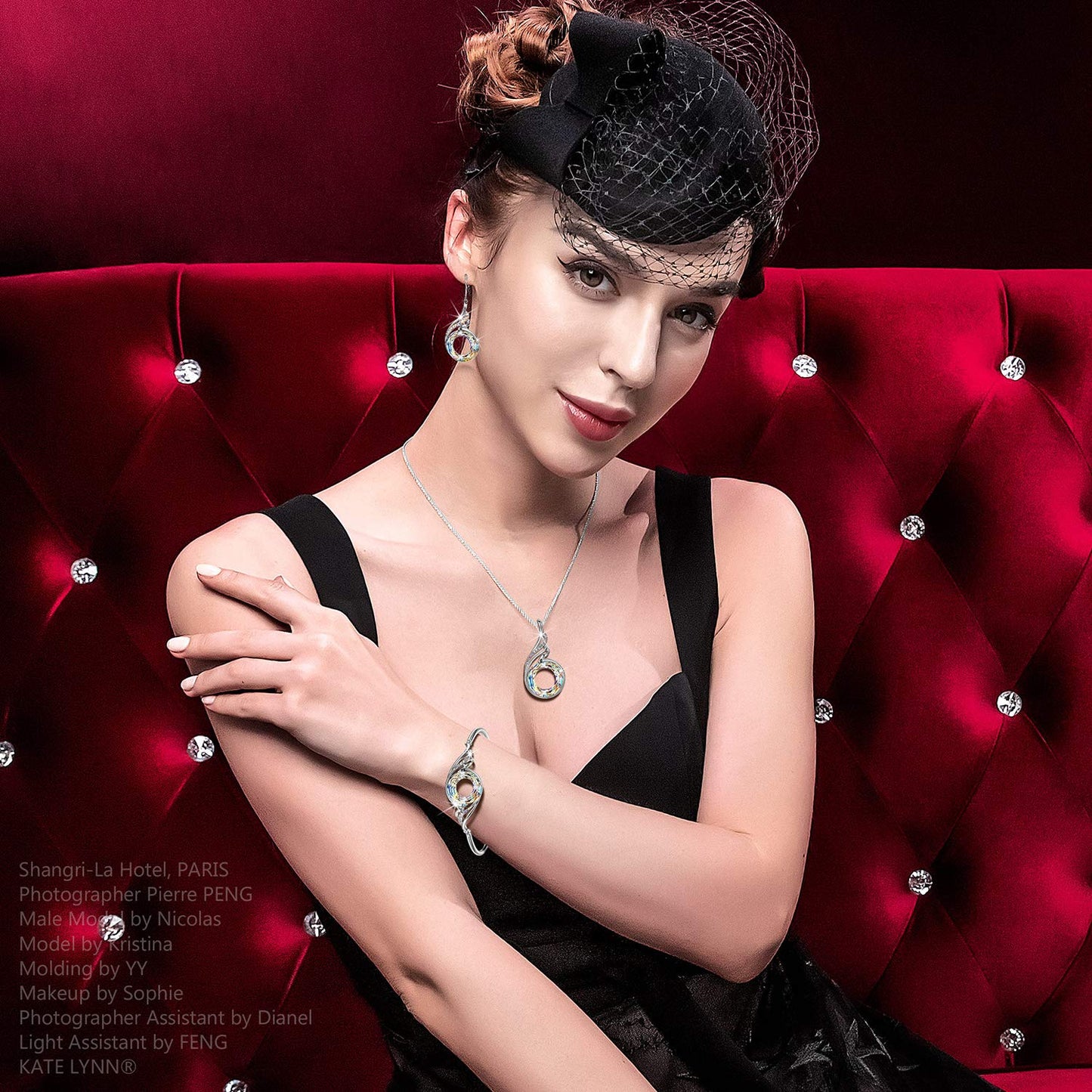 **Adorn**.                                     Kate Lynn "Rise From the Ashes Phoenix Necklace Made with Crystals from Austria, 18"+2" Necklace, Packaged with Jewelry Box, Birthday Gift for Women, Symbol of Luck and Renewal